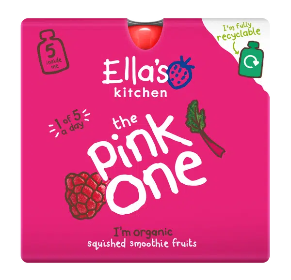 ELLA'S KITCHEN BIO PINK ONE ovocné smoothie s dračím ovocem 5 x 90 g
