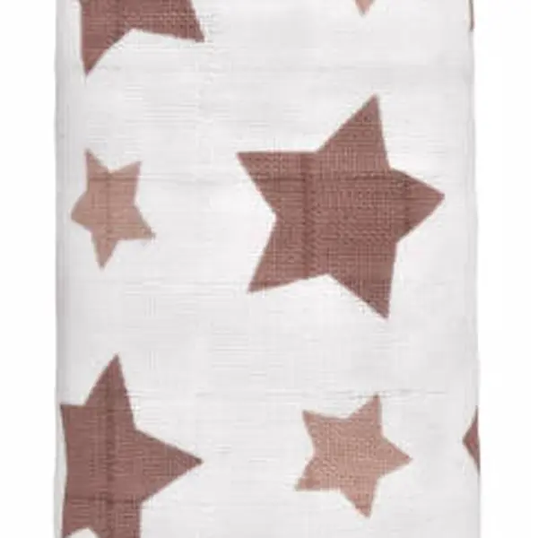 T-TOMI BIO Velká bambusová osuška, beige stars/béžové hvězdičky