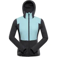 ALPINE PRO ZOLLA Dámska ultraľahká mikina, čierna, veľkosť