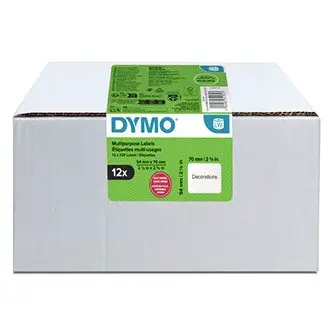 Dymo 2234185, 70mm x 54mm, na diskety, bílé, originální papírové štítky, 12 x 320 ks