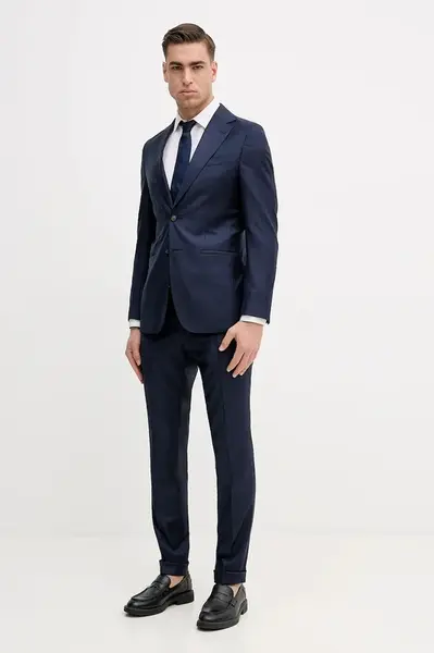 Oblek s příměsí vlny BOSS C-Huge-2pcs-261