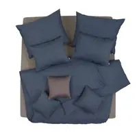 SCANquilt povlečení KLASIK PLUS UNI šedomodrá 140 x 200/70 x 90 cm