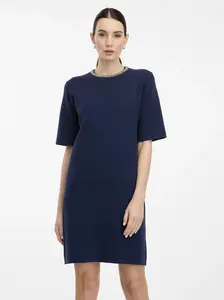 Tmavomodré dámske mini šaty ORSAY