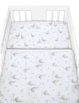 Baby Nellys Povlečení do postýlky, bavlna, 2D sada, Husy, bílé, 135x100 cm