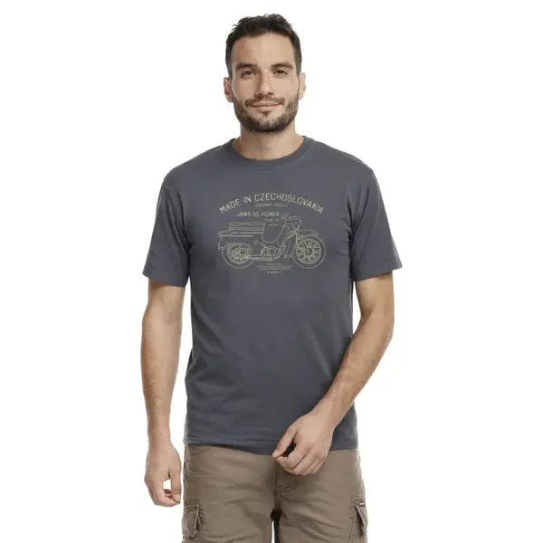 Bushman Pánske tričko Legend Jawa 20. tmavošedé L