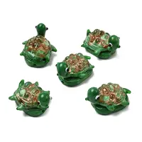 Handmade Gold Sand Lampwork Beads