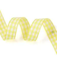 Single Face Plaid Polyester Satin Ribbon