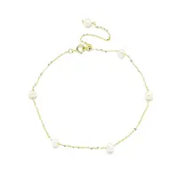 Natural Freshwater Pearls Beaded Link Bracelets