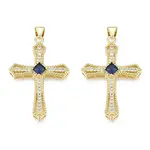 Brass Micro Pave Cubic Zirconia Pendants