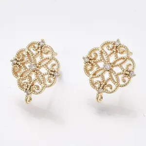 Brass Stud Earring Findings