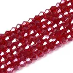 Transparent Electroplate Glass Beads Strands