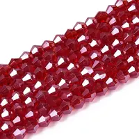 Transparent Electroplate Glass Beads Strands