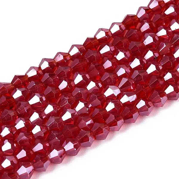 Transparent Electroplate Glass Beads Strands