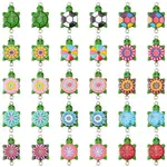 60Pcs 15 Styles Alloy Enamel Connector Charms