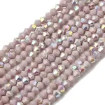 AB Color Plated Opaque Glass Beads Strands