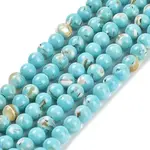 Assembled Synthetic Stone and Trochus Shell Beads Strands