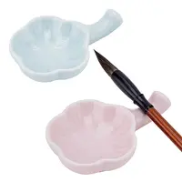 2Pcs 2 Colors Ceramic Brush Holder