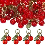 40Pcs Glass & Acrylic Beaded Charms