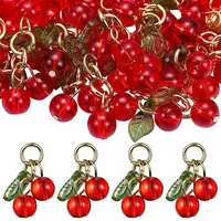 40Pcs Glass & Acrylic Beaded Charms