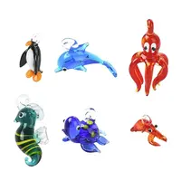 6Pcs 6 Styles Handmade Lampwork Pendants