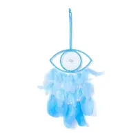 Handmade Eye Woven Net/Web with Feather Wall Hanging Decoration