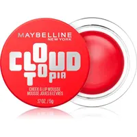 MAYBELLINE NEW YORK CloudTopia matná krémová tvářenka na rty a tváře odstín 03 Divine Crimson 5 g