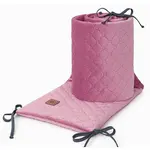 Mamo Tato Mantinel do postýlky Velvet 180x28cm - tm.  pudrově růžová,