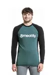 Pánské merino tričko meatfly carl černá/zelená m