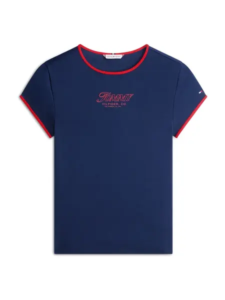 TOMMY HILFIGER Tričko  námornícka modrá / červená