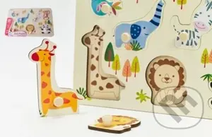 Vkládačka/Puzzle deskové obrysové ZOO dřevo - puzzle z kategorie Maxi dílky