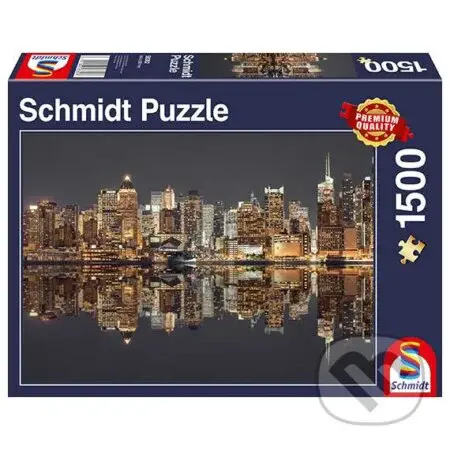 New York Skyline at night - puzzle z kategorie Města a stavby