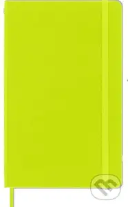 Moleskine - žltozelený zápisník (stredný, čistý, pevná väzba, elastické zatváranie)