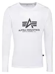 ALPHA INDUSTRIES Tričko  čierna / šedobiela