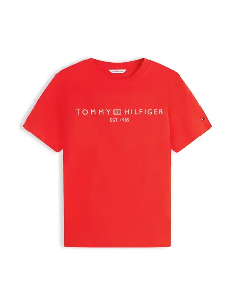 TOMMY HILFIGER Tričko 'Logo'  červená / biela