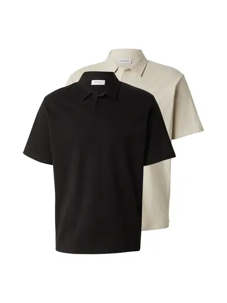 JACK & JONES Tričko 'JJDEVIN'  tmelová / čierna