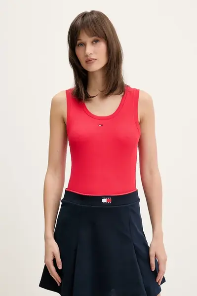Tommy Jeans top dámský bavlněný s elastanem