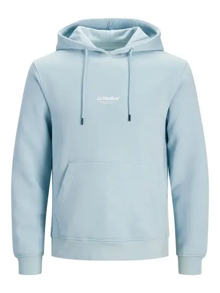 Jack & Jones Plus Mikina 'JJEsoho'  svetlomodrá / biela