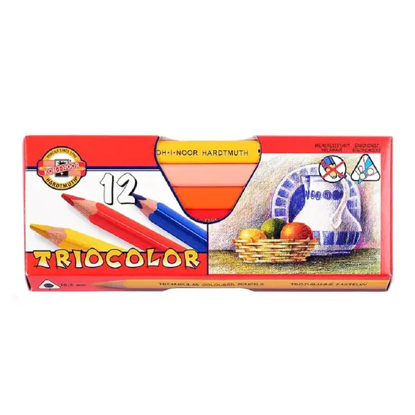 Trojhranné pastelky TRIOCOLOR JUMBO 3152/12