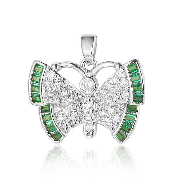 3Pcs Brass Micro Pave Cubic Zirconia Pendants