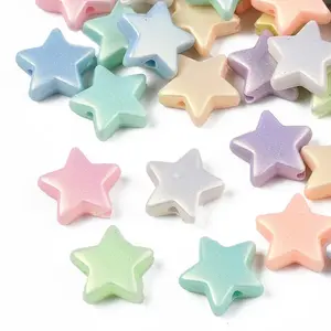 Spray Painted Frosted Opaque Acrylic Beads