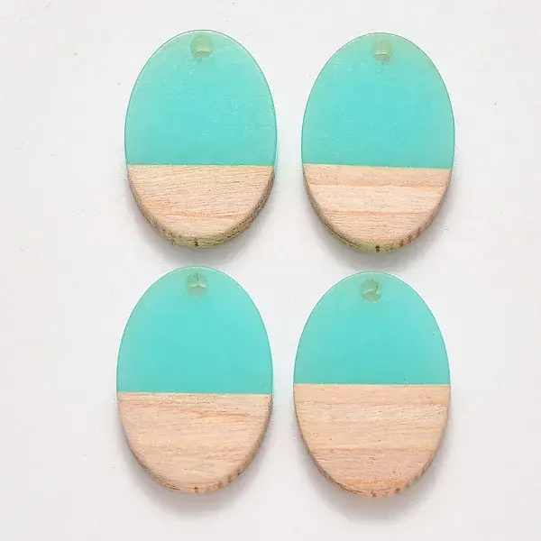 Transparent Resin & Wood Pendants
