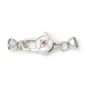 Brass Micro Pave Cubic Zirconia Lobster Claw Clasps