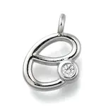 Brass Micro Pave Cubic Zirconia Pendants