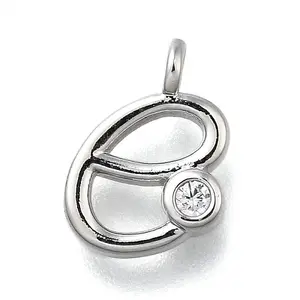 Brass Micro Pave Cubic Zirconia Pendants