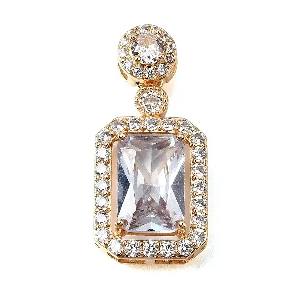Brass Pave Cubic Zirconia Pendants