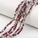 Electroplate Transparent Glass Beads Strands