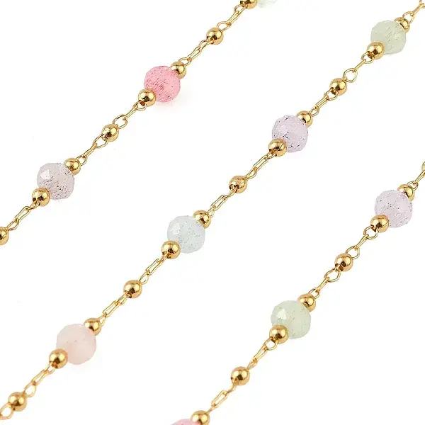 Handmade Brass Glass Beaded Chains