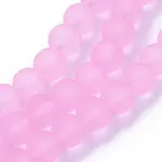 Baking Paint Transparent Glass Bead Strands