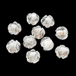 Handmade Gold Foil Lampwork Beads