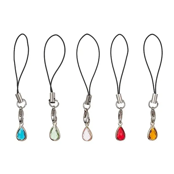 Teardrop Glass Mobile Straps
